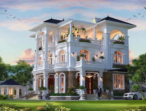 Thi công biệt thự hiện đại 3 tầng đẹp